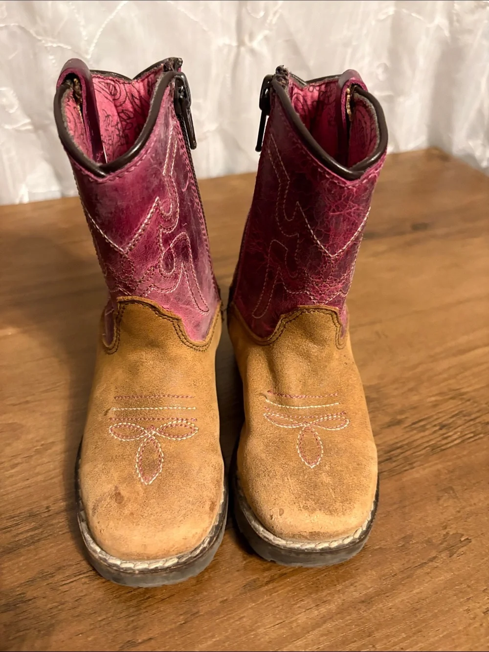 SHYANNE TODDLER GIRLS' LIL LAINIE WESTERN BOOTS - ROUND TOE